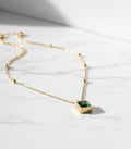 Green Gemstone Satellite Necklace